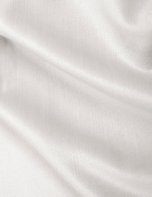 Close-up of the snow velvet fabric on the Clementine platform bed