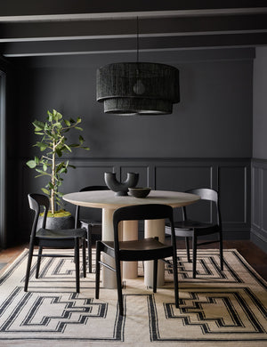 Sayan black jute-wrapped pendant light
