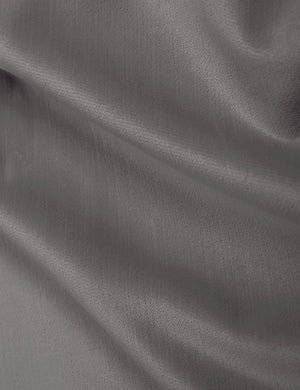 Detailed shot of the gray velvet on the Adara gray velvet upholstered bed.