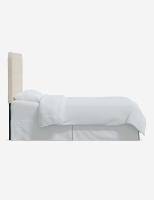 Side of the Clementine Talc Linen Headboard