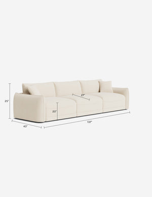 Balmer Modular Sofa : Ivory Modern Boucle