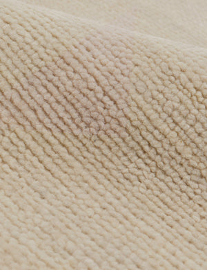 Ivory wool material on the heritage rug