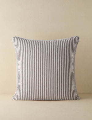 Littu Indoor / Outdoor Striped Throw Pillow by Sarah Sherman Samuel in Brown