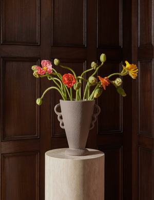 Panthea textural tapered loop handle ceramic vase by Aimee Song