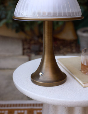 Open Box: Chamblin Outdoor Cordless Table Lamp, Brass