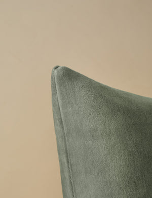 Corner of Charlotte Moss Green Square Velvet Pillow