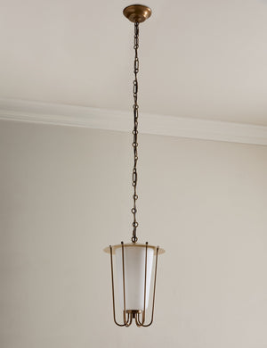 Frederick tapered glass shade chain pendant light by Heidi Caillier