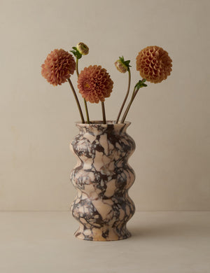 Zainab hand-carved marble vase
