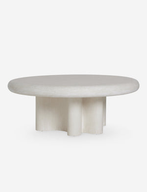Ruiz round cement outdoor coffee table.