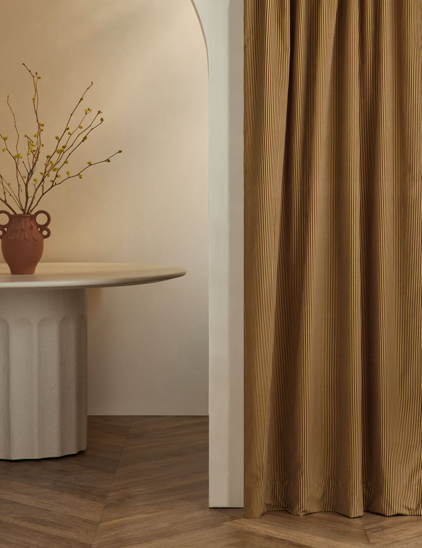 Striped Velvet Curtain Panel by Sarah Sherman Samuel