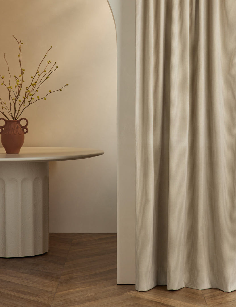 Striped Velvet Curtain Panel by Sarah Sherman Samuel