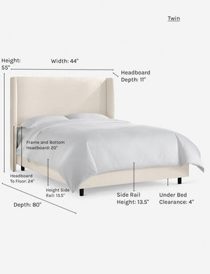 Adara Bed : Check Linen / King