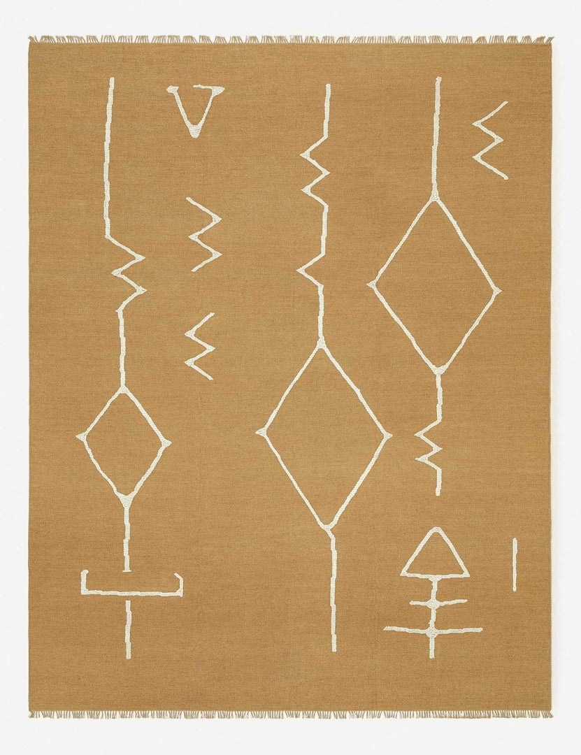 Moroccan Flatweave Rug, Black and Natural by Sarah Sherman Samuel 2'6" x 8'