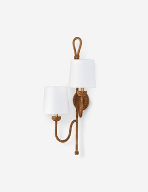 Coastal living bimini woven rattan double sconce by Regina Andrew