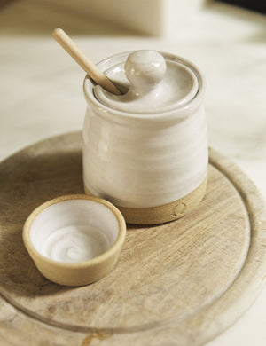 Beehive Honey + Honey Pot Set by Farmhouse Pottery