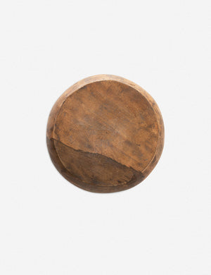 Bird’s-eye view of the Ezio Pedestal wooden chunky and organic Object