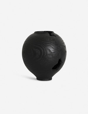 Charred Korean Mahogany Moon Jar, Small by Namu Home Goods