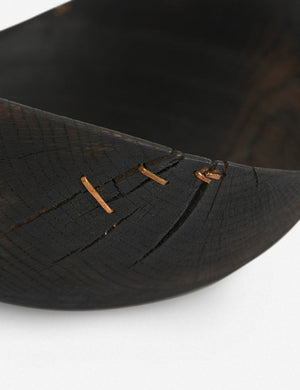 Korean White Oak Black Wave Bowl by Namu Home Goods