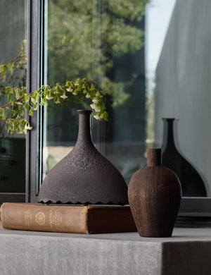 Noelle Geometric Vase, Black by Lemieux et Cie