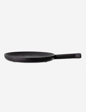 Adriana black wooden round serving board