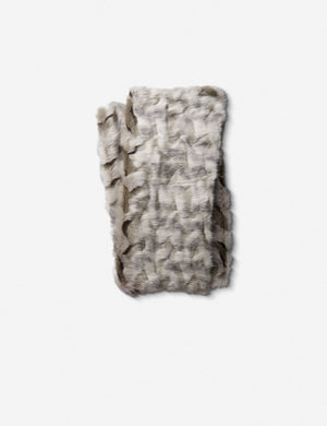 Blaire Faux Fur Throw, Light Gray