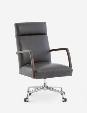Camden Leather Office Chair, Ebony