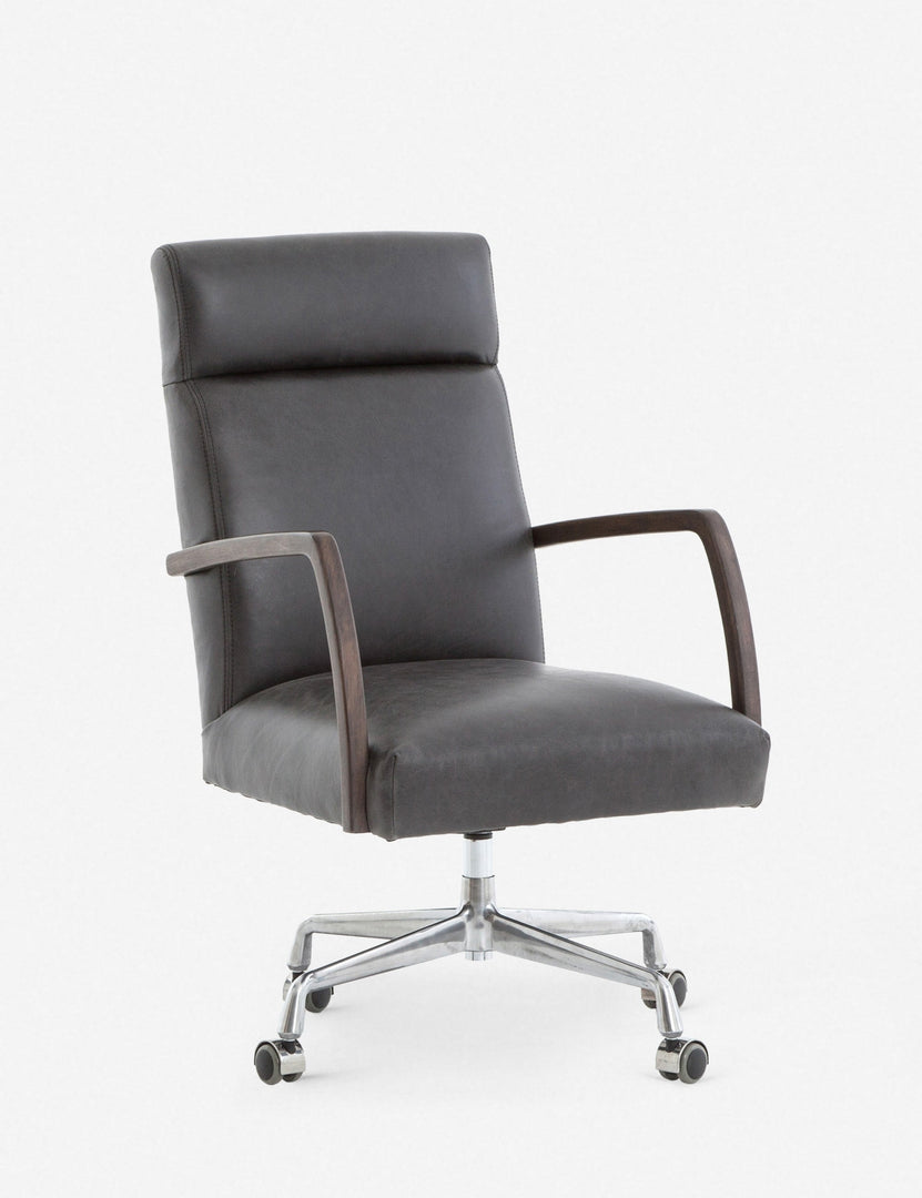 Camden Leather Office Chair, Ebony
