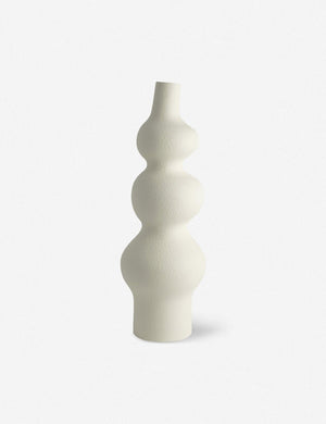 Lemieux et Cie Pasteur matte white geometric curved Floor Vase