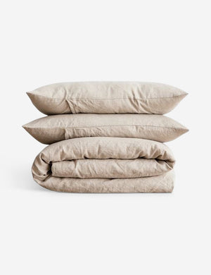 European Flax Linen natural Duvet Set by Cultiver