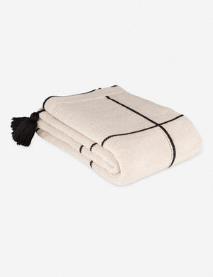 Meredith Throw, Beige and Black