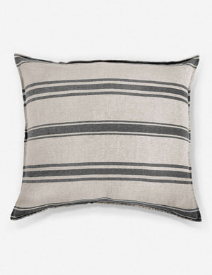 Jackson Linen flax and midnight striped Sham by Pom Pom at Home
