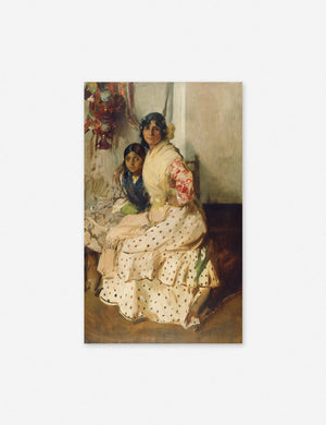 Pepilla the Gypsy and Her Daughter Wall Art by Joaquín Sorolla y Bastida Gold, Original Work held by the J. Paul Getty Museum