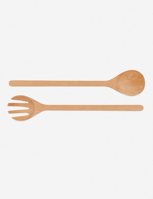 Small Salad Servers, Beechwood
