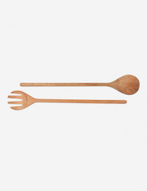 Small Salad Servers, Beechwood
