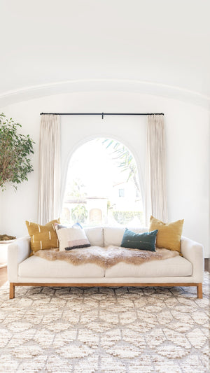 Rainey One-Of-A-Kind Mudcloth Pillow, Mustard