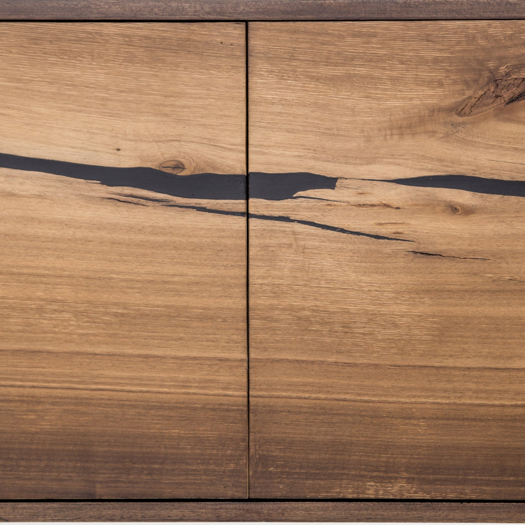 Rora Media Console, Medium Oak