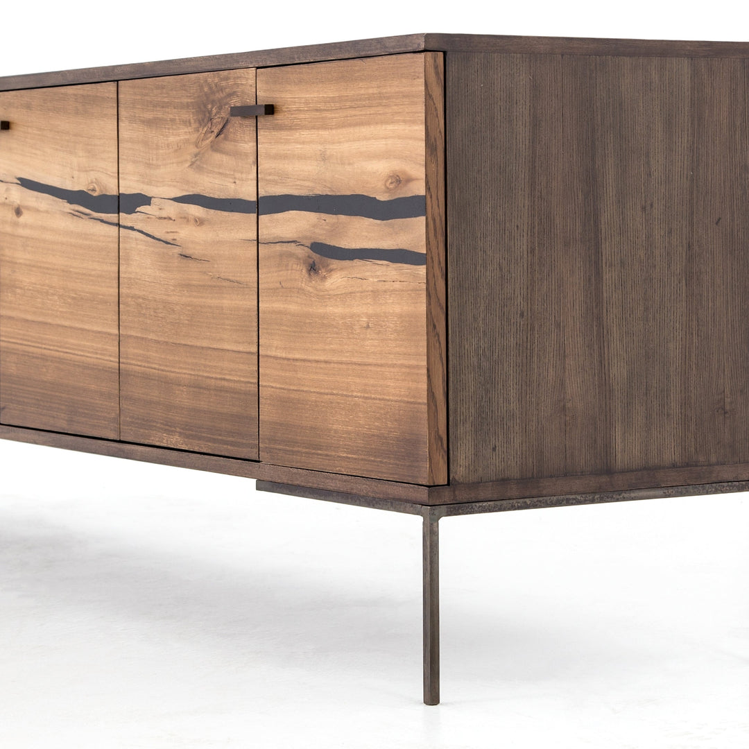 Rora Media Console, Medium Oak