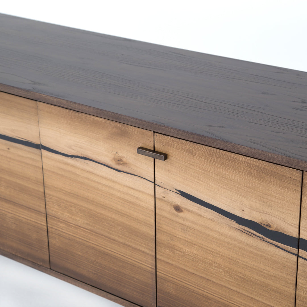 Rora Media Console, Medium Oak