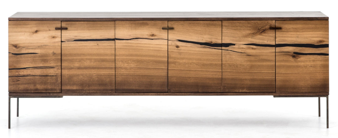 Rora Media Console, Medium Oak