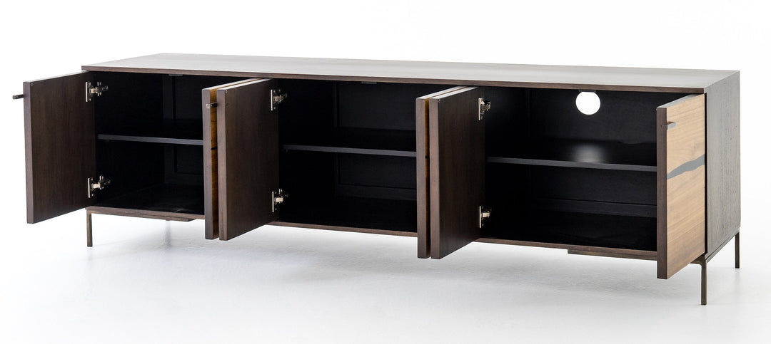 Rora Media Console, Medium Oak