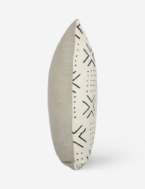 Dakari One-of-a-kind White Mudcloth Pillow